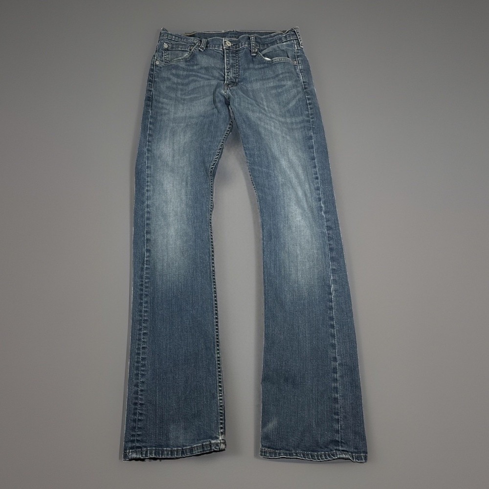 Levis 527 Boot Cut Jeans Men's 33x34(32x34) Medium Wash Fade Whiskering